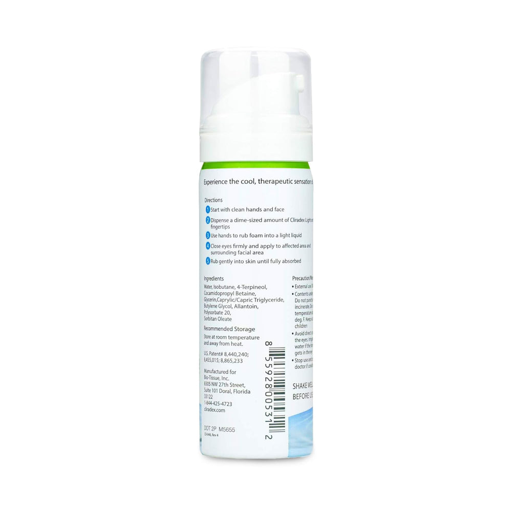 Cliradex Foam envase ergonomico para uso comodo.