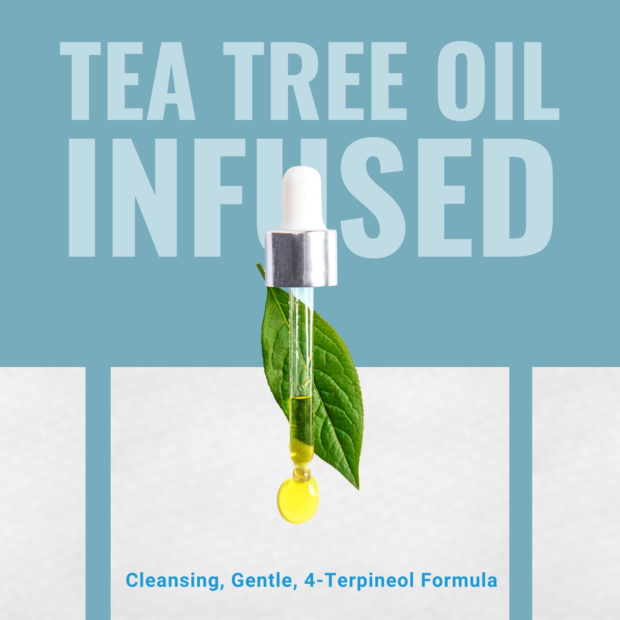Cliradex Toallitas: ingredientes con aceite de árbol de té para descongestionar suavemente.