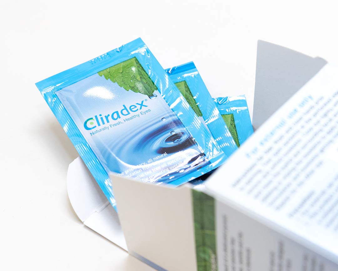 Cliradex Toallitas: uso diario para cuidado ocular y facial suave.