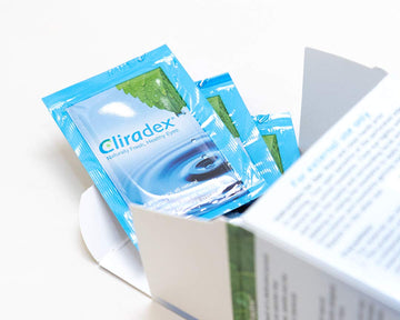 Cliradex Toallitas: uso diario para cuidado ocular y facial suave.