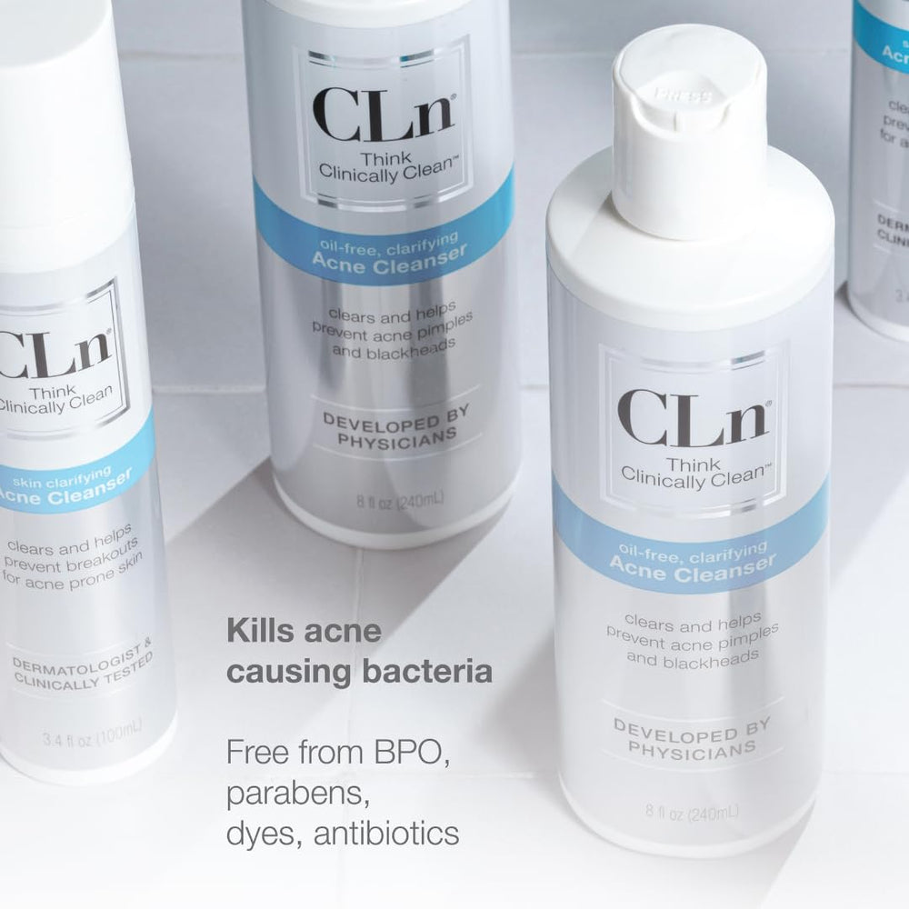 Preservación con hipoclorito de sodio en CLn Acne Cleanser