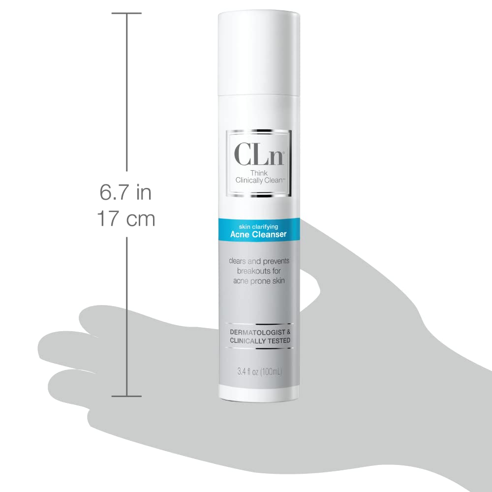 CLn Acne Cleanser rutina diaria, prepara piel para el cuidado posterior.