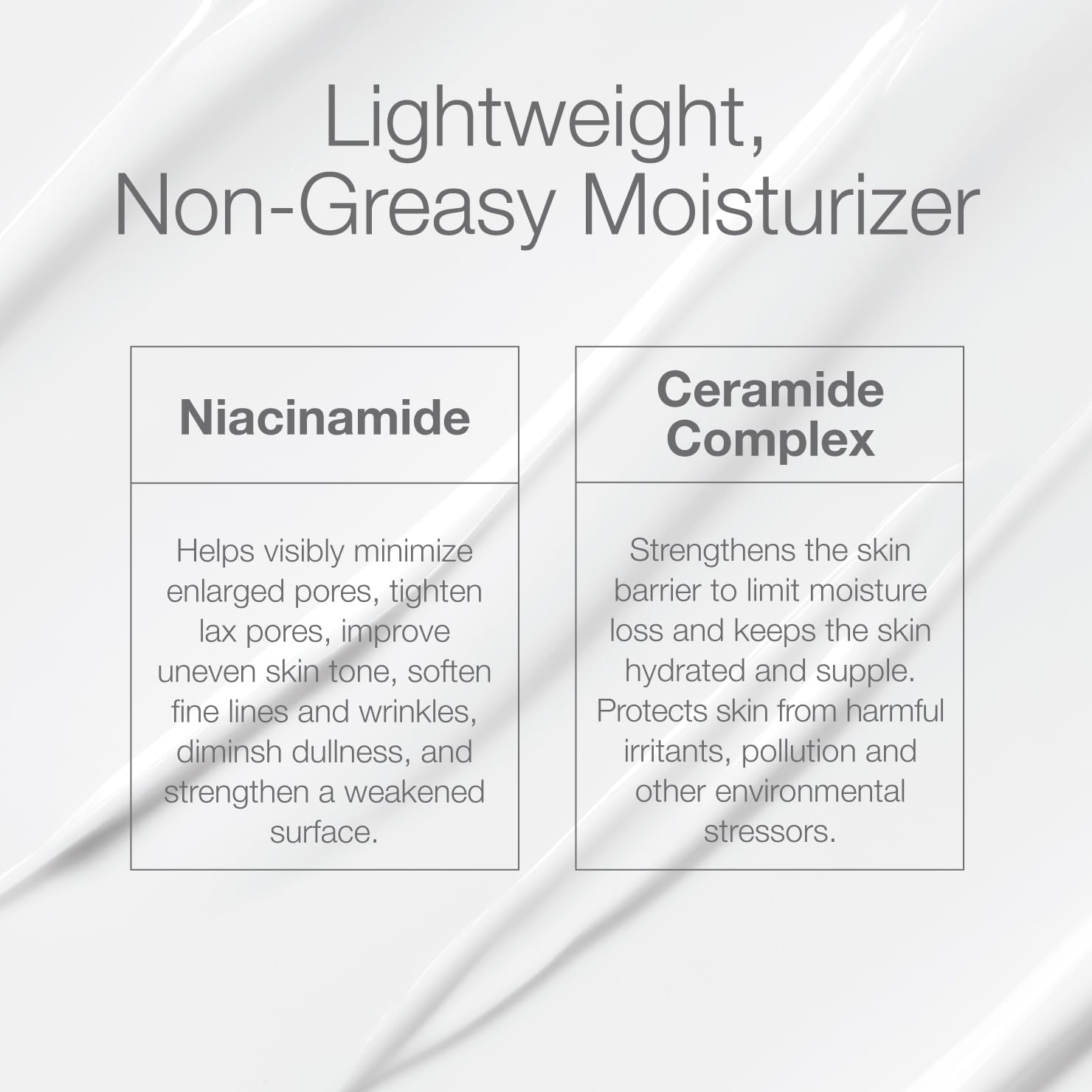 CLn Hidratante Facial con ceramidas y niacinamida para suavidad.