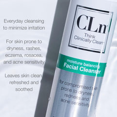 CLn Limpiador Facial: textura gel limpia sin resecar la piel.