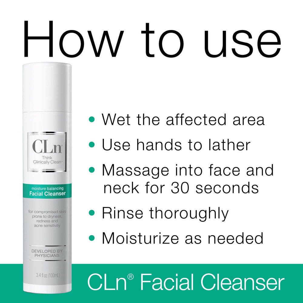 CLn Limpiador Facial: recomendado para uso previo o posterior a procedimientos.