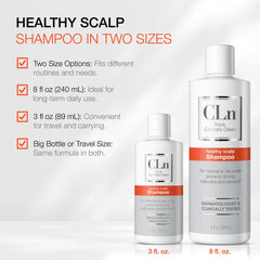 CLn Shampoo aplicacion en cuero cabelludo facilita una limpieza profunda.