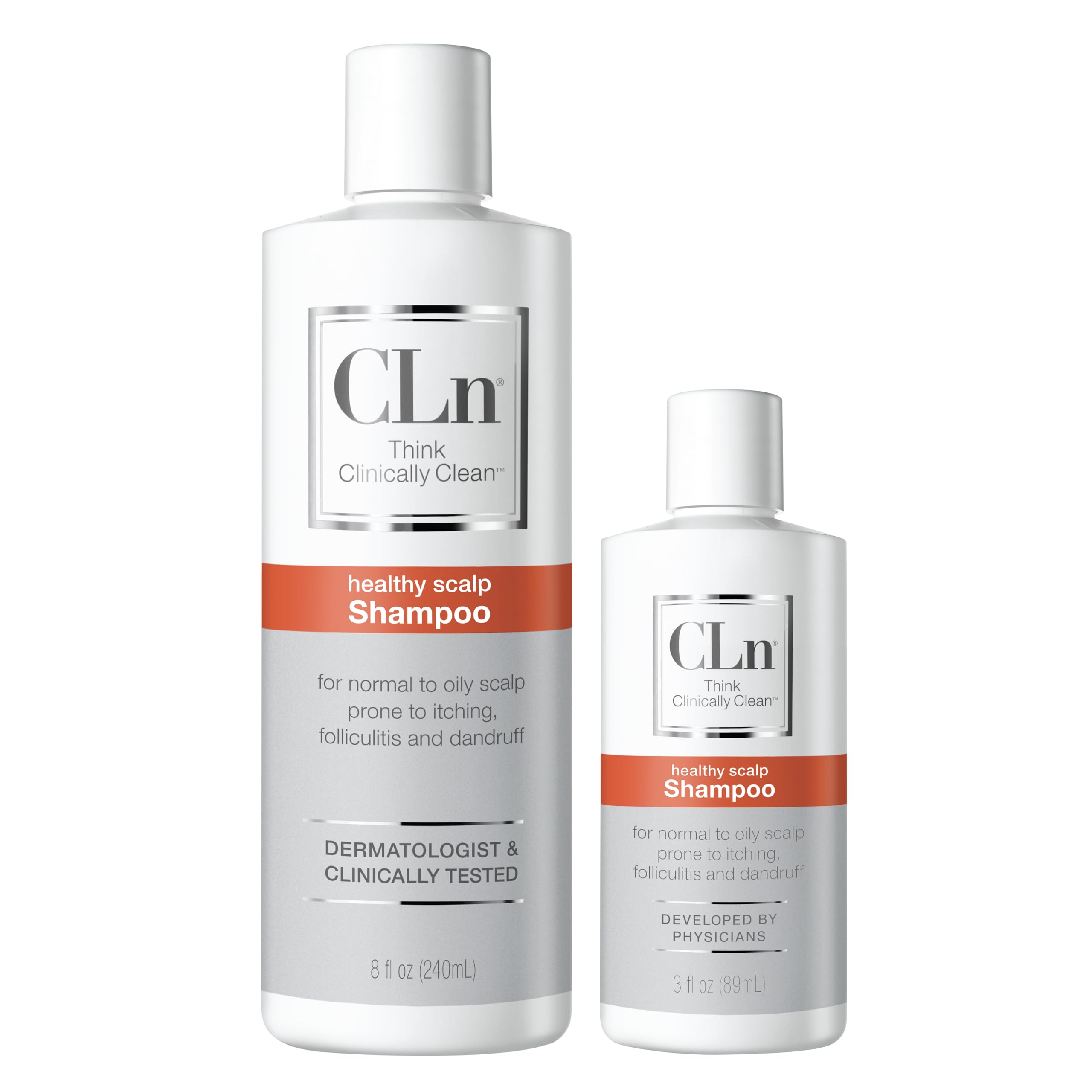 CLn Shampoo aroma neutro, adecuado para piel sensible durante el lavado.