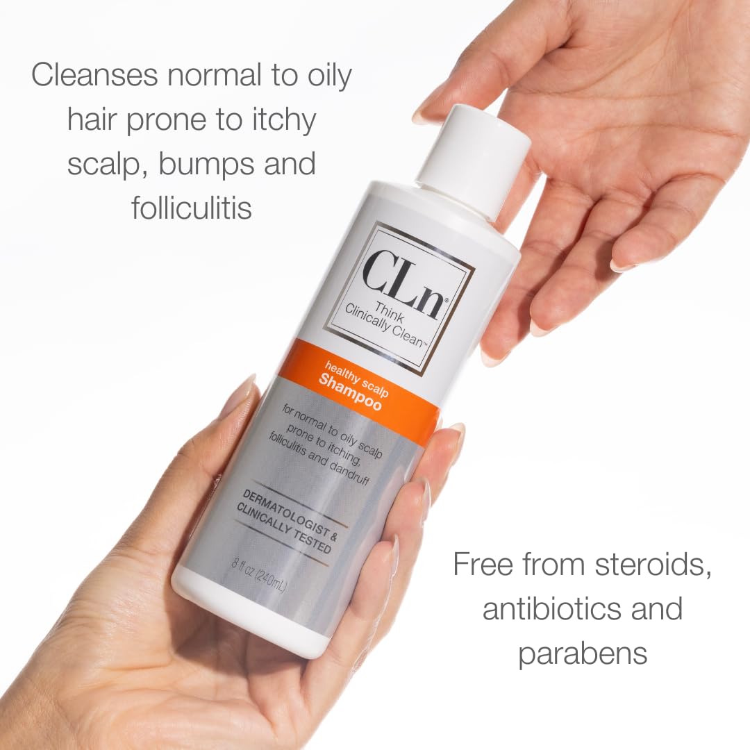 CLn Shampoo sin parabenos ni fragancias, ideal para piel sensible.