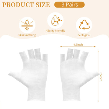 Clofiak guantes de algodón 100% absorben crema para hidratación suave.