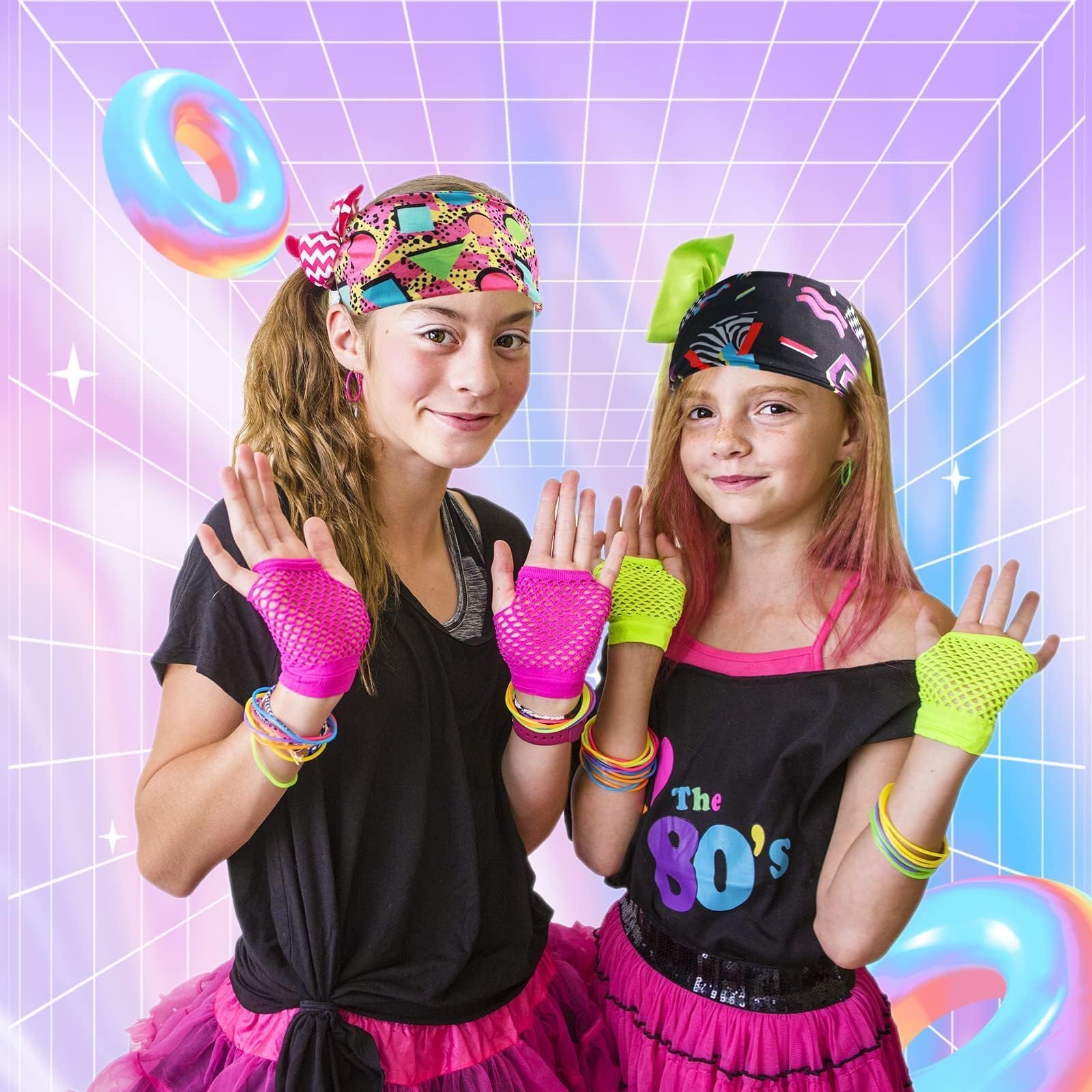 clothmile accesorios cabello neon retro para fiestas y caminatas