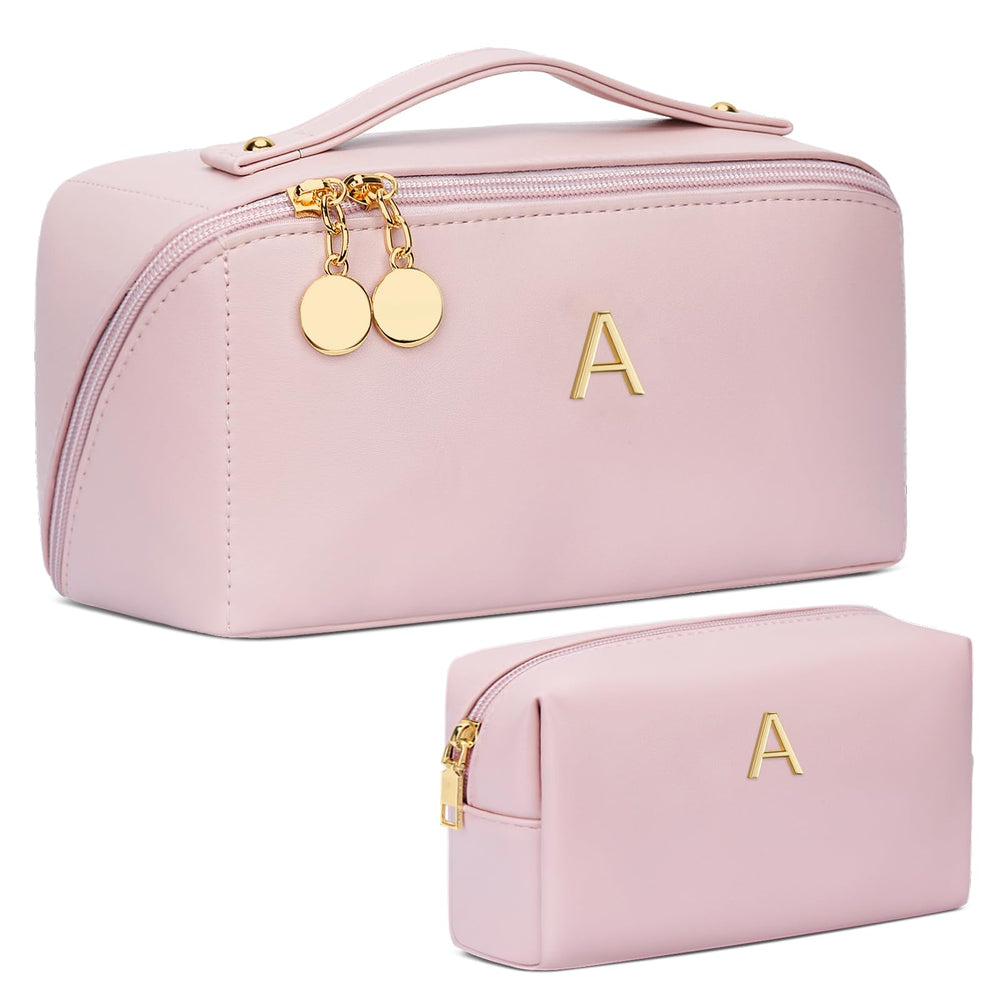 CloudWings bolsa de maquillaje con inicial personalizable para reflejar estilo