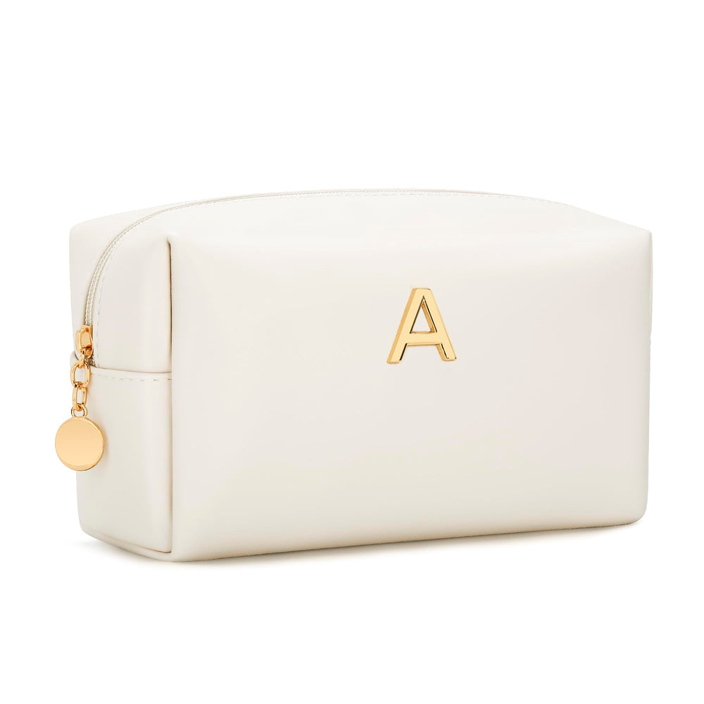 CLOUDWINGS Bolso de maquillaje con iniciales metálicas, regalo perfecto para ella.