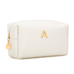 CLOUDWINGS Bolso de maquillaje con iniciales metálicas, regalo perfecto para ella.