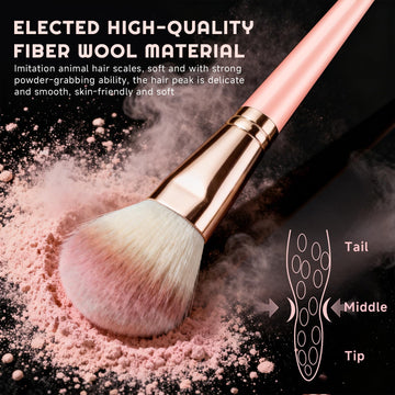 CLRDZN brocha corrector rosa para precisión sin líneas.