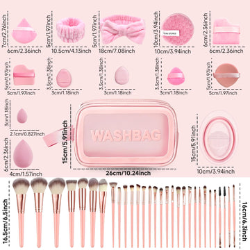 CLRDZN regalo de brochas rosa ideal para mujeres.