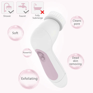 CLSEVXY Cepillo facial en ducha, apto para uso en baño