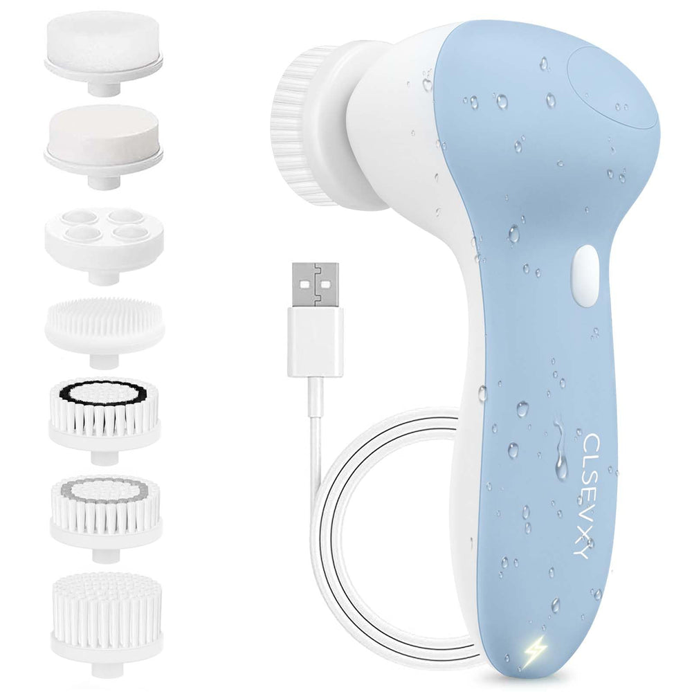 CLSEVXY cepillo facial 7-en-1, limpieza profunda para piel radiante