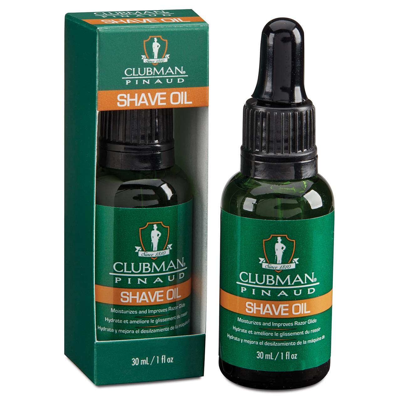Clubman Aceite Pre Afeitado: botella para verter, deslizamiento más suave.