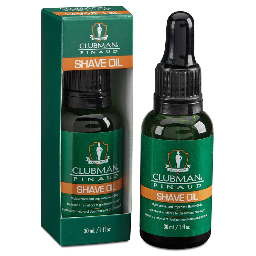 Clubman Aceite Pre Afeitado: botella para verter, deslizamiento más suave.