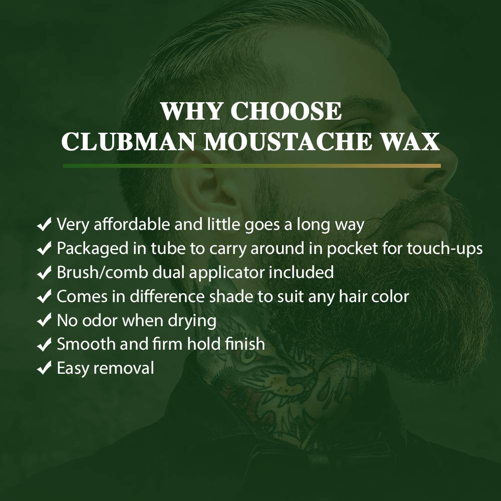 Fijación fuerte de Clubman wax para control estable durante el día.