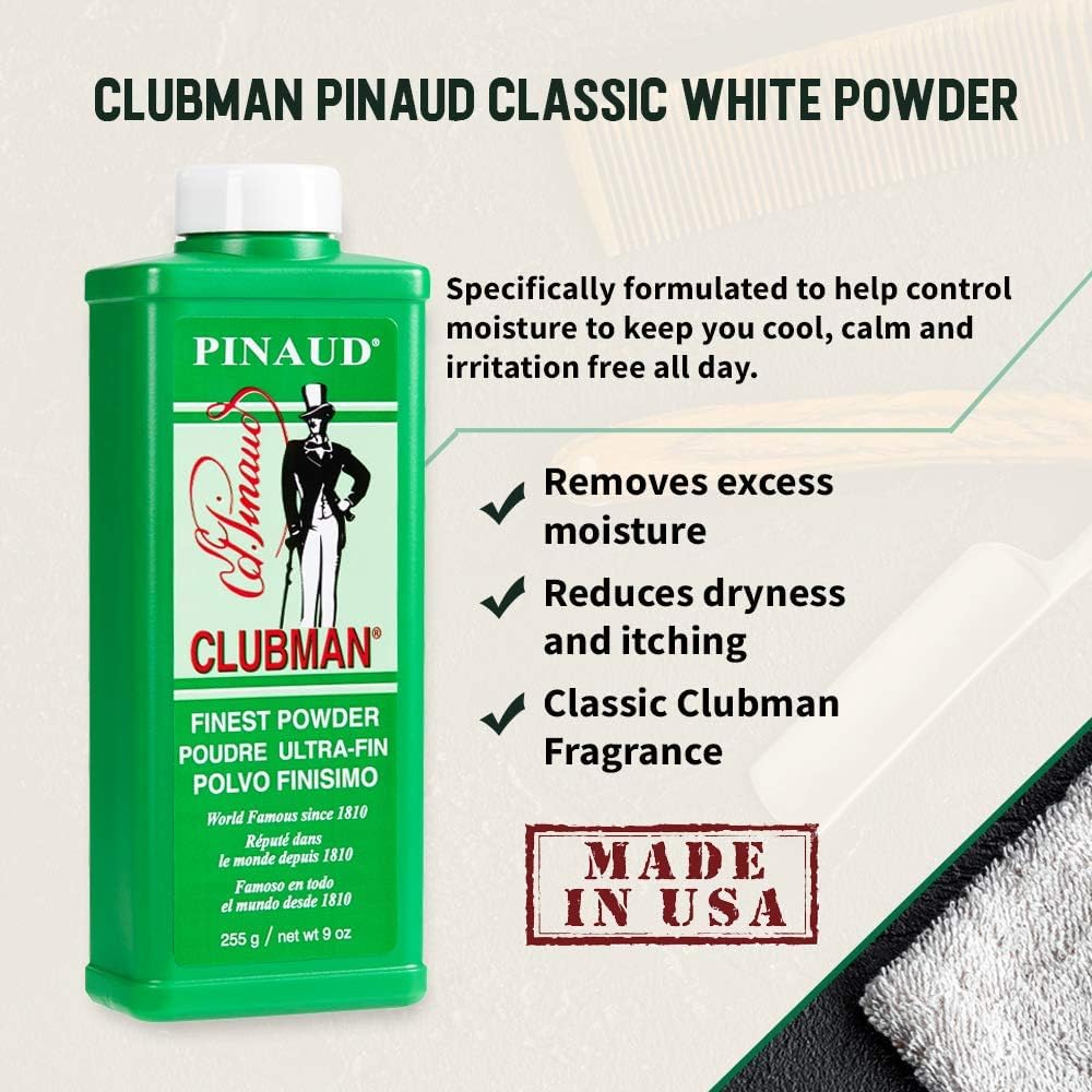Clubman Flesh PINAUD Polvo Barrera seca que reduce la fricción