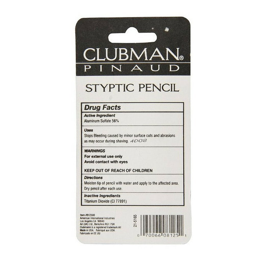 Clubman Jumbo estiptico utilizado para detener cortes durante el afeitado.