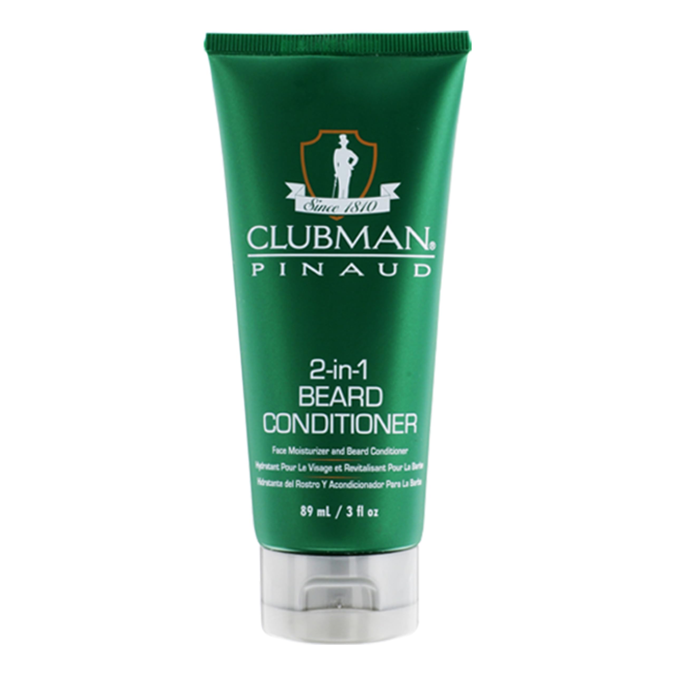 Clubman Pinaud 2-en-1 para barba y piel; hidratación suave para un acabado limpio.