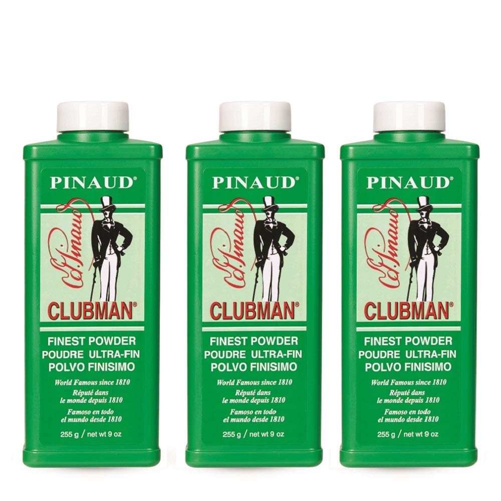 Clubman Pinaud Polvo Blanco Envase: ayuda a mantener la piel seca y fresca todo el día.