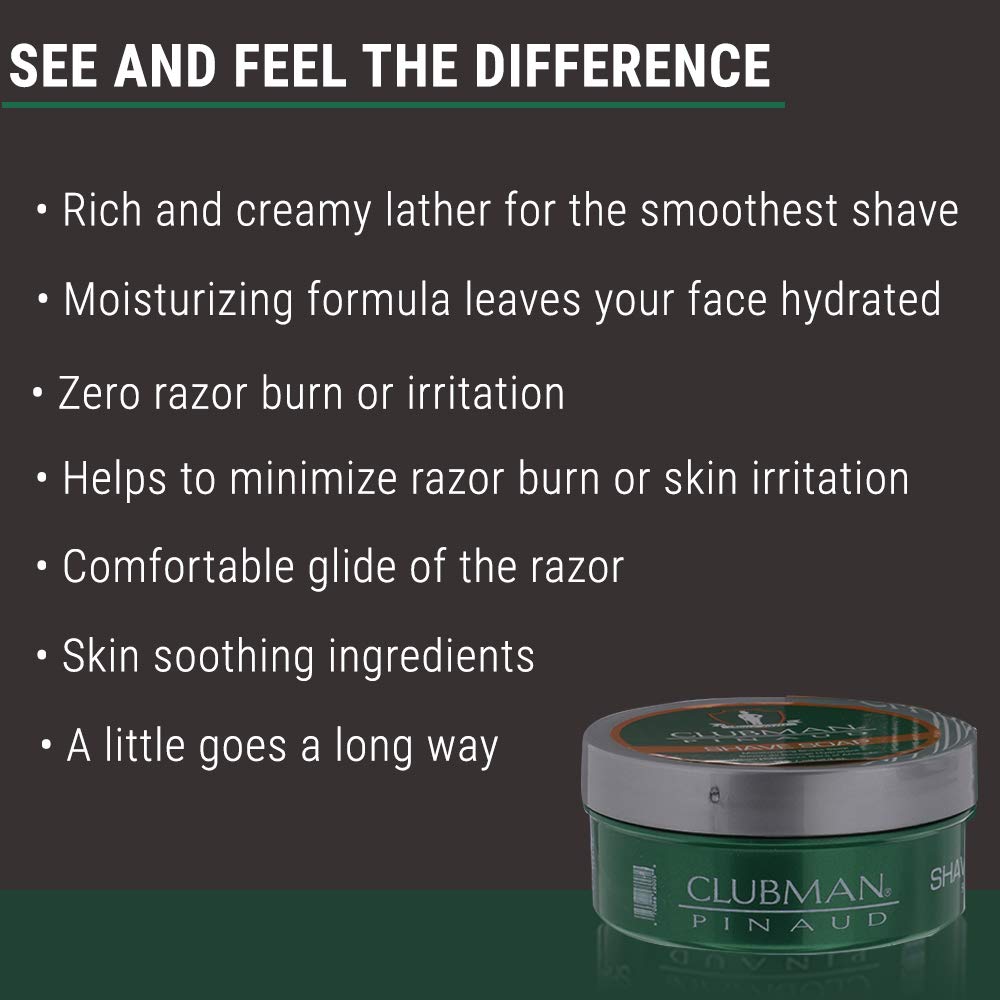 Clubman jabón de afeitar ingredientes naturales para cuidado diario