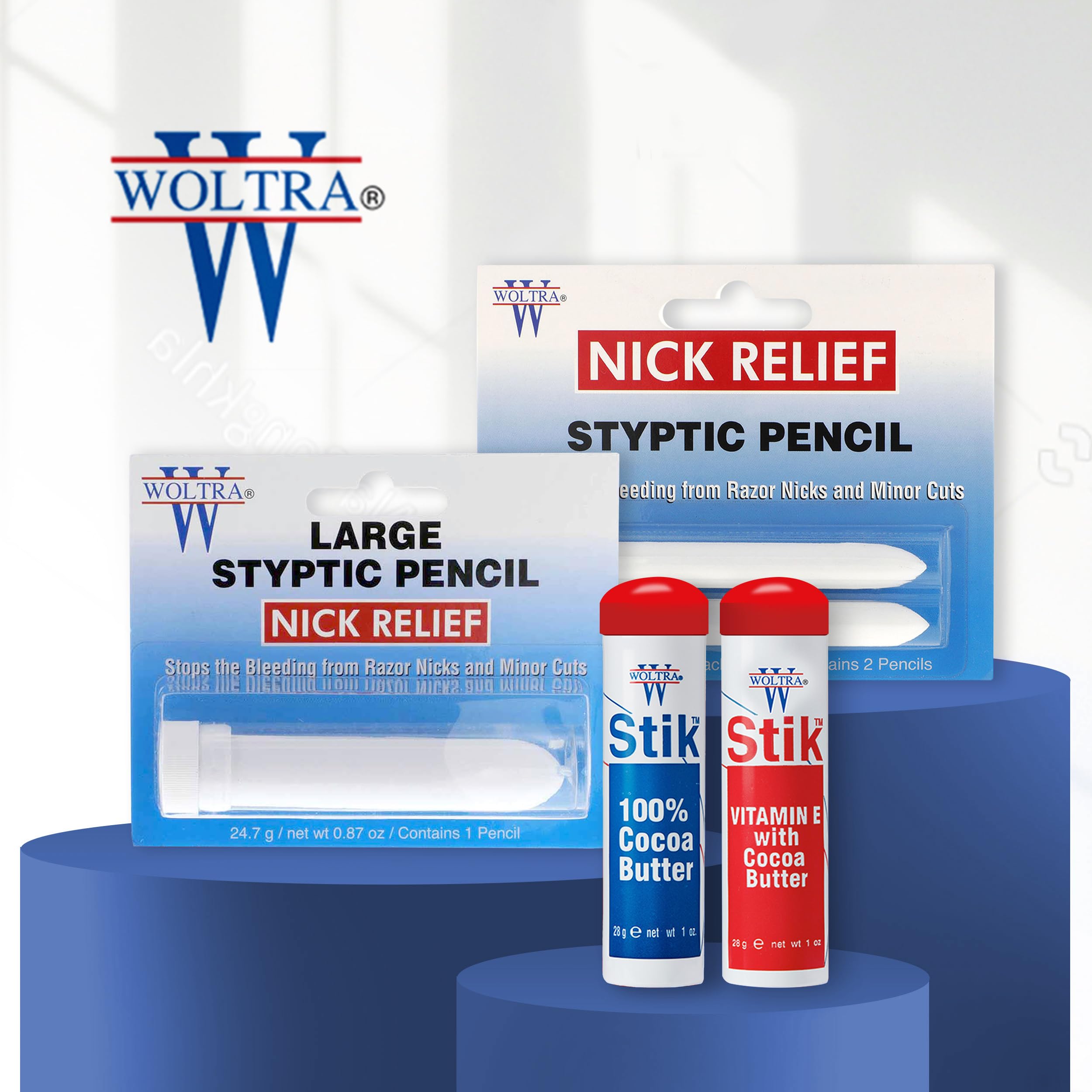 Clubman Woltra manteca cacao, empaque práctico para llevar.