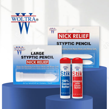 Clubman Woltra manteca cacao, empaque práctico para llevar.