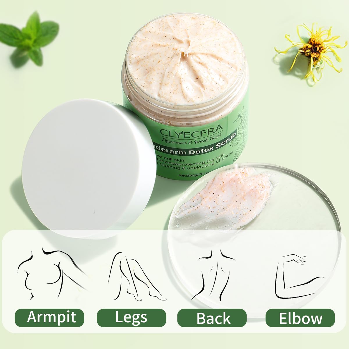 Clyecfra desintoxicante de menta para axilas, sensación de limpieza duradera.