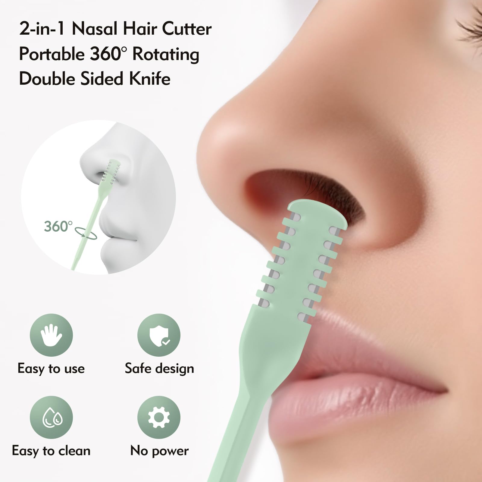 CNDNO cortador nasal portátil ideal para retoques rápidos.