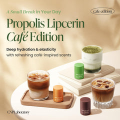 CNP Café Lip Butter Propolis Lipcerin 07 Matcha empaque destacando cuidado diario
