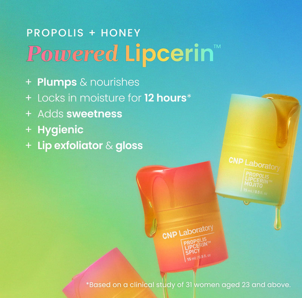 Propolis Lipcerin y miel de Manuka visibles en la crema labial.