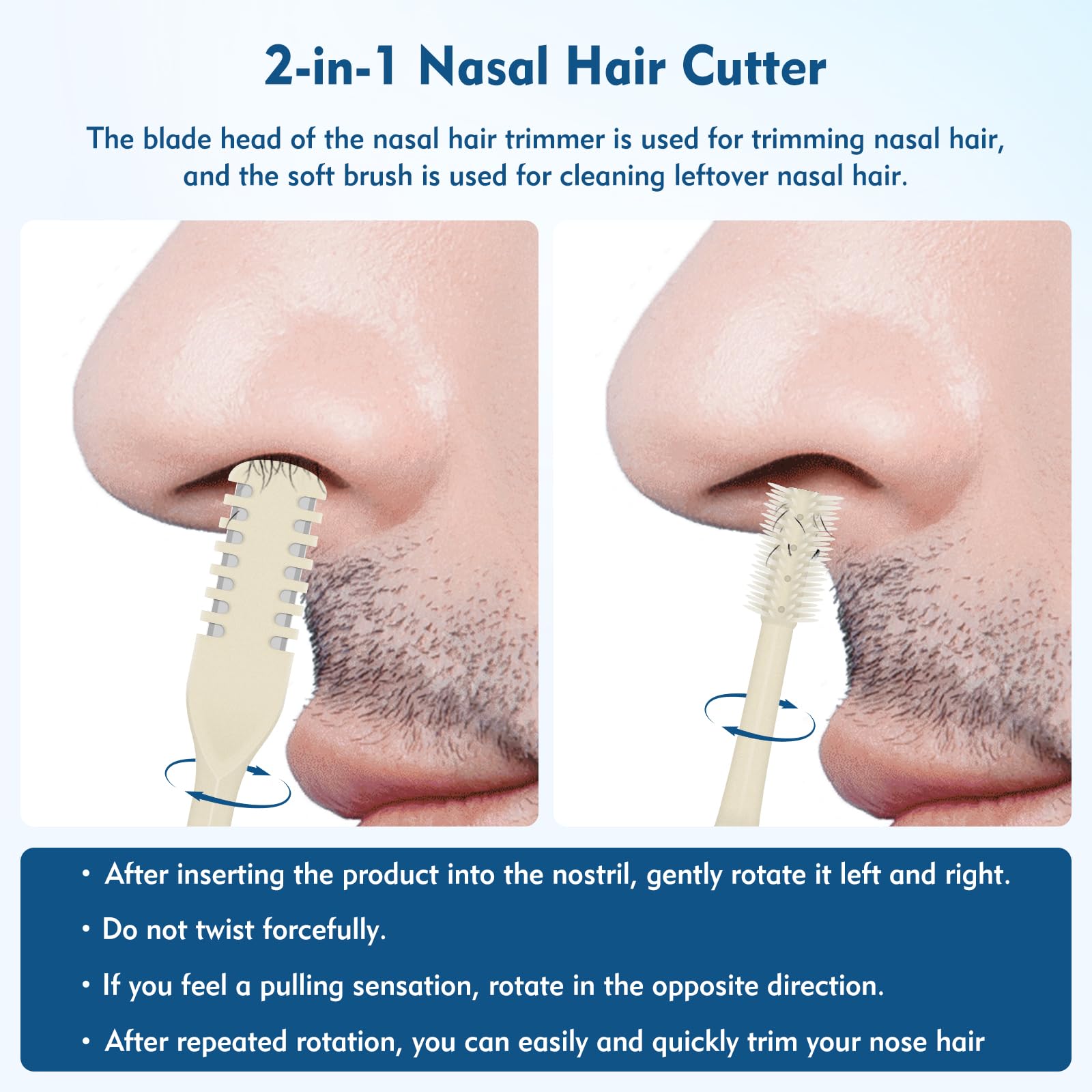 Cortador nasal CNTVO de doble cara para hombres y mujeres.