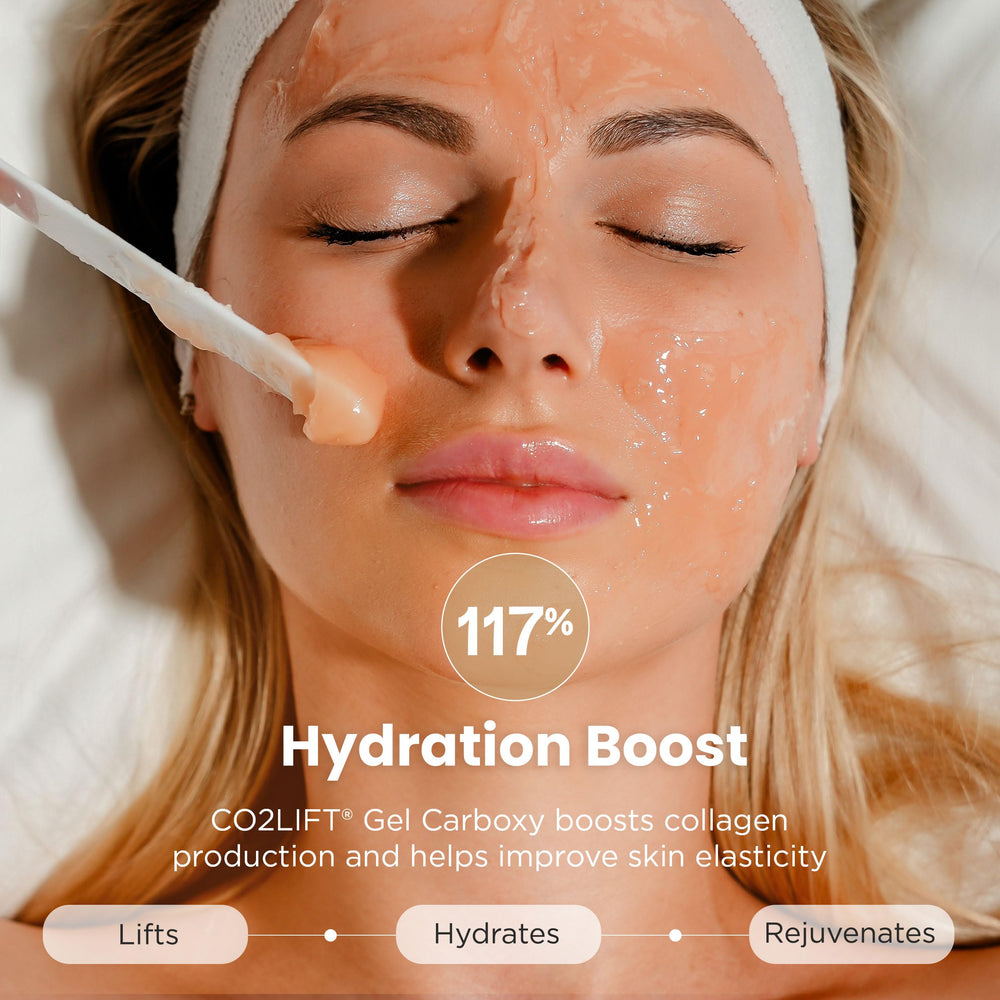 CO2Lift textura gel refrescante con sensación suave en piel.