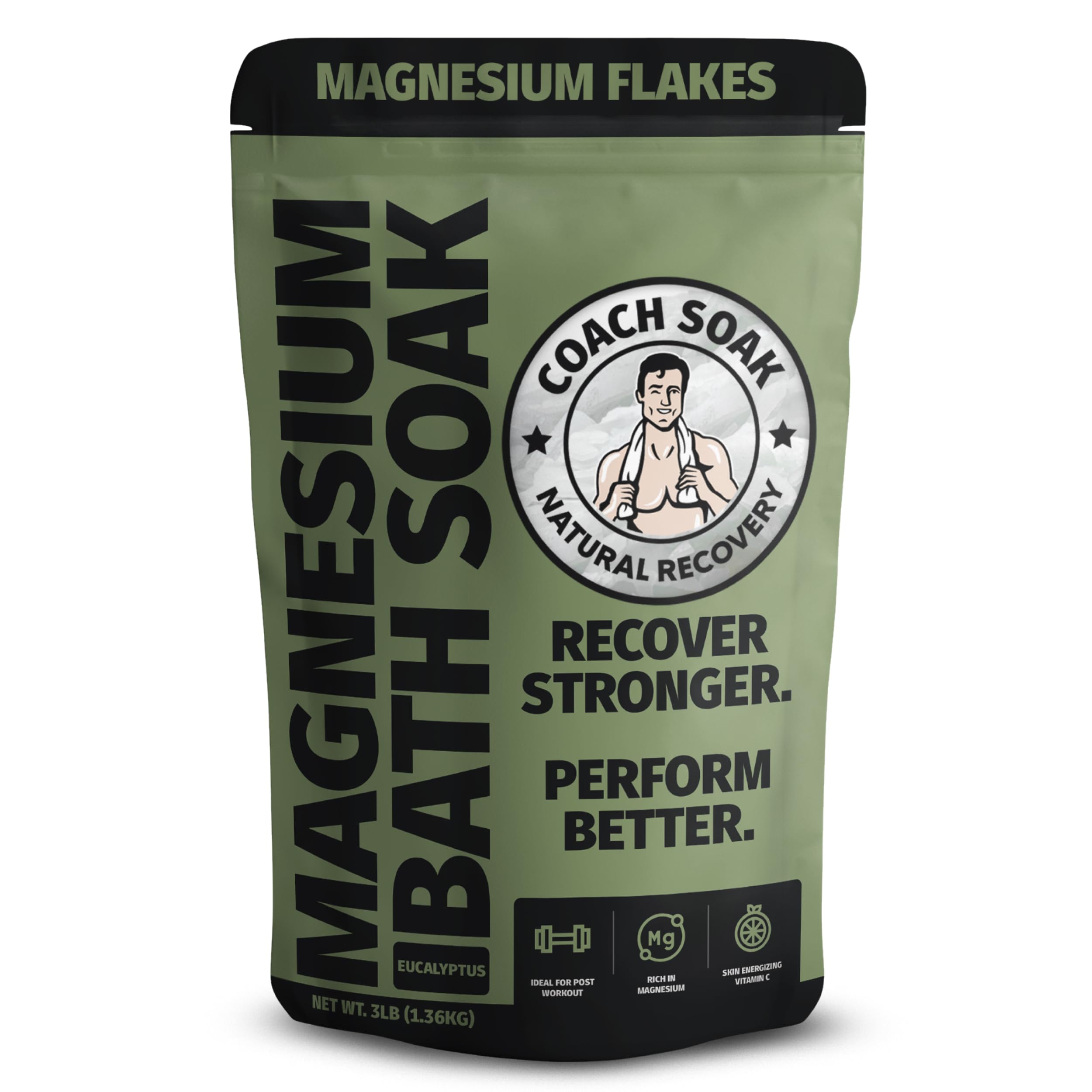 Coach Soak con escamas de magnesio para recuperación muscular tras entreno