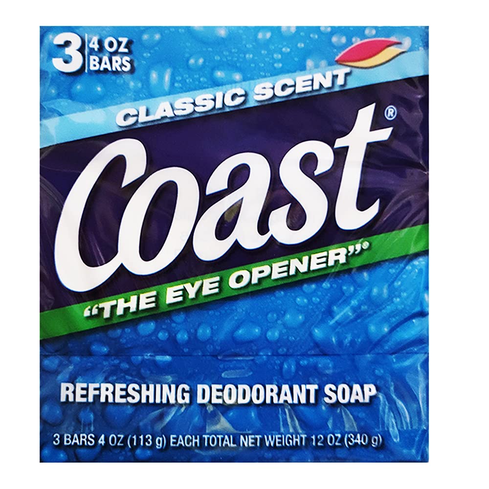 Coast Bano Original Azul: empaque atractivo para cuidado diario.
