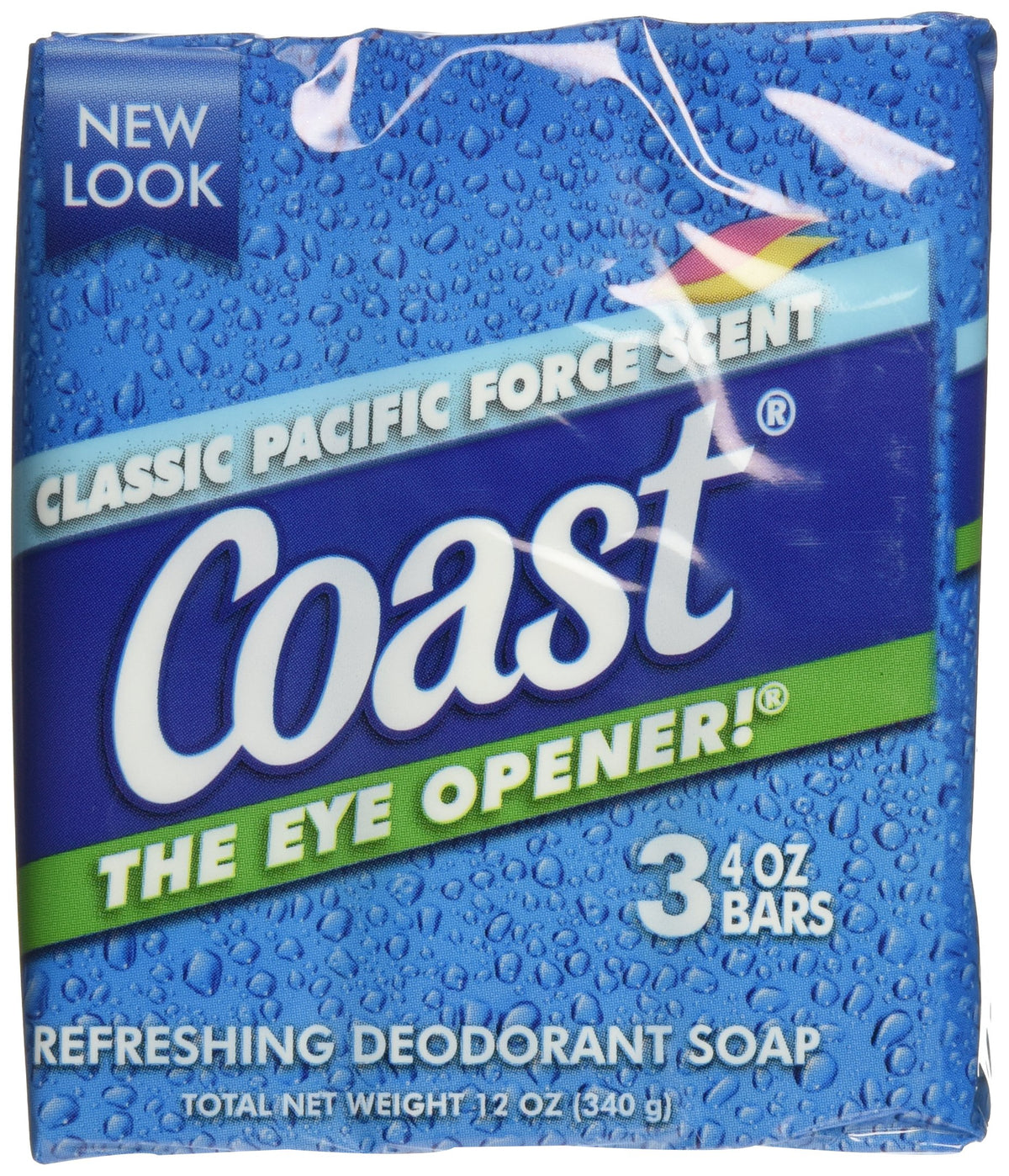 Coast barras-jabon-original-azul-3-unidades, espuma suave para uso diario en baño.