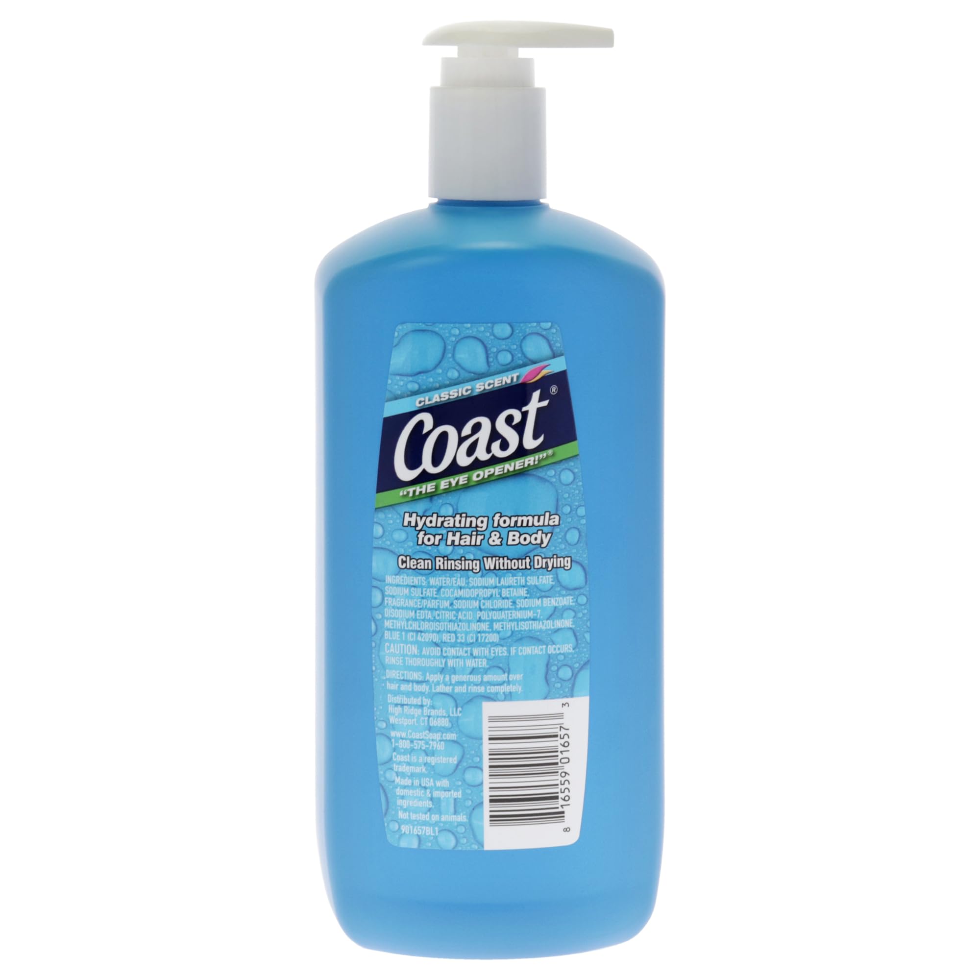 Coast Classic Scent, gel profundo que limpia piel y cabello de forma suave.