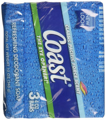Coast jabon-original-azul-caja-detalle, aroma fresco que inspira rutina matutina.