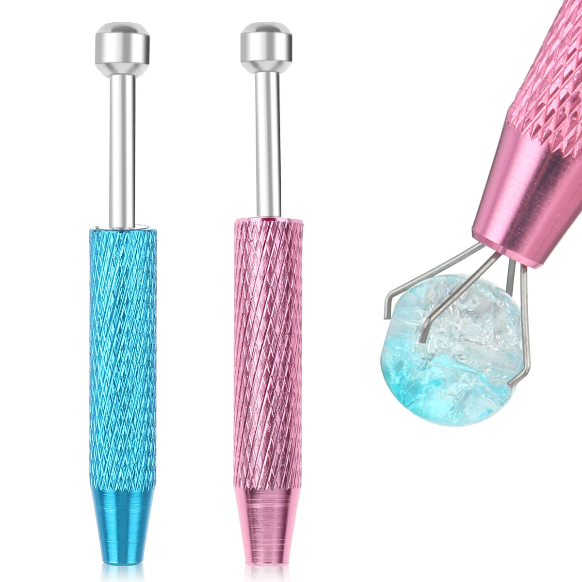 Cobee pinza bola piercing 4 garras azul para piezas pequeñas con precisión.