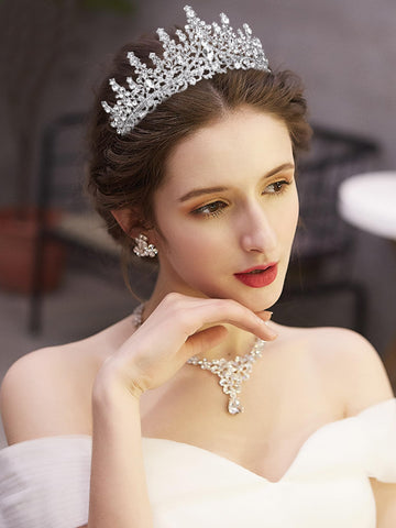 Tiara COCIDE con zirconia clara para un brillo sutil