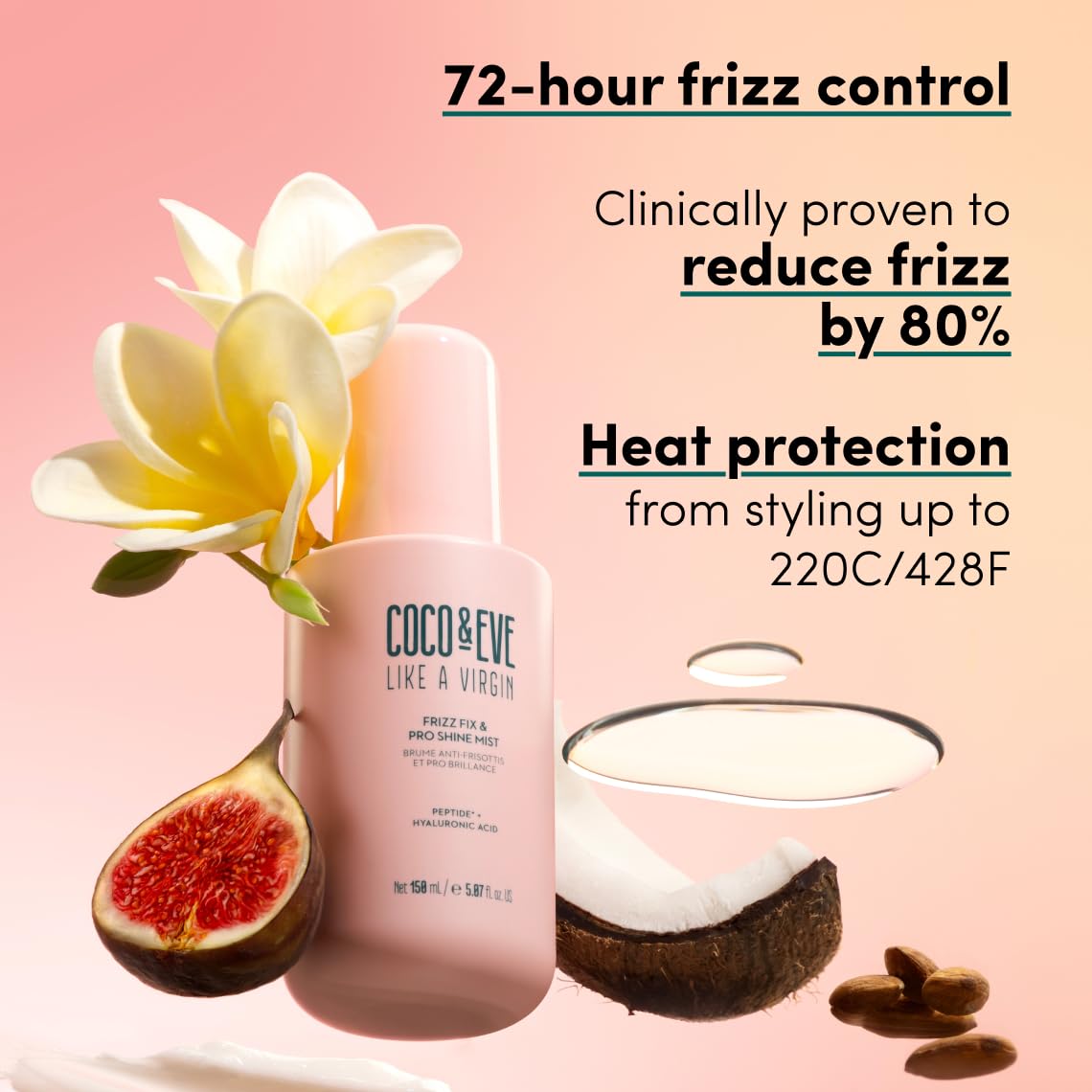 Coco & Eve Frizz Fix Pro Shine Mist: uso en cabello húmedo para desenredado fácil