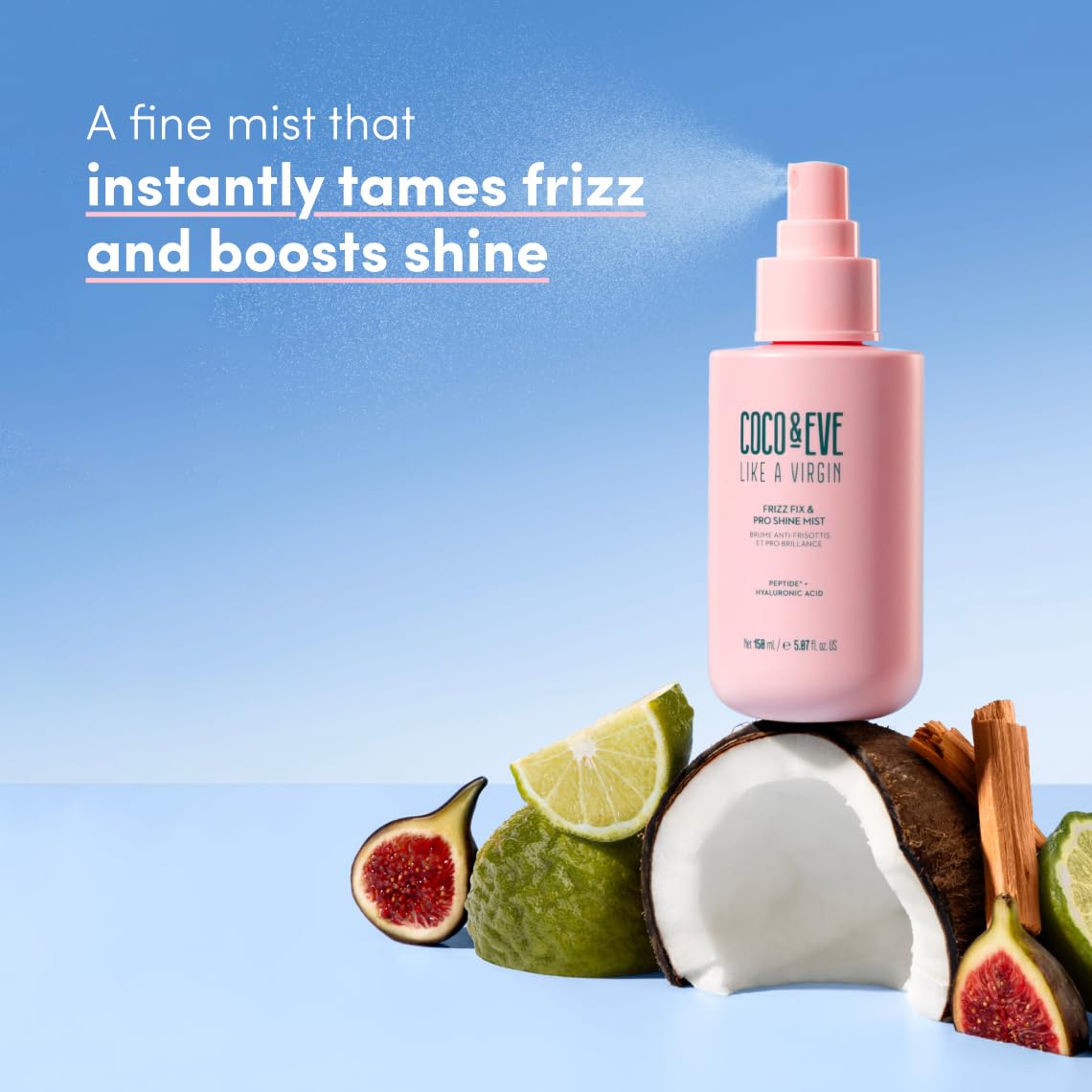 Coco & Eve Frizz Fix Pro Shine Mist: atomizador para aplicación suave