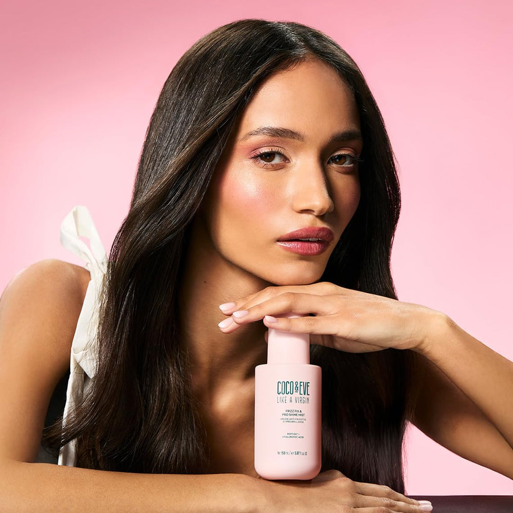 Coco & Eve Frizz Fix Pro Shine Mist: contiene ácido hialurónico y péptidos