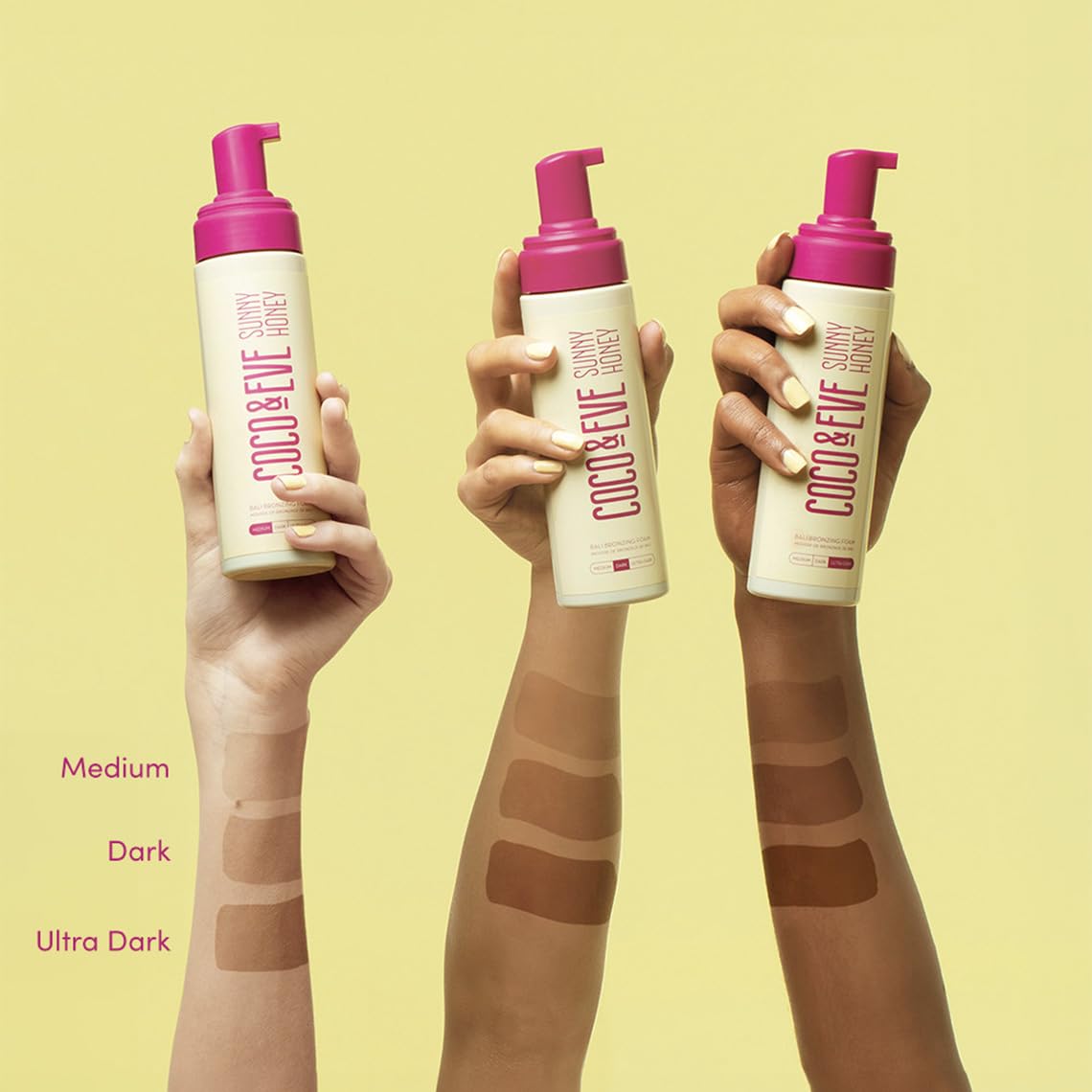 Coco & Eve Self Tanner Mousse: hydratation grâce à Cellushape et ingrédients naturels.