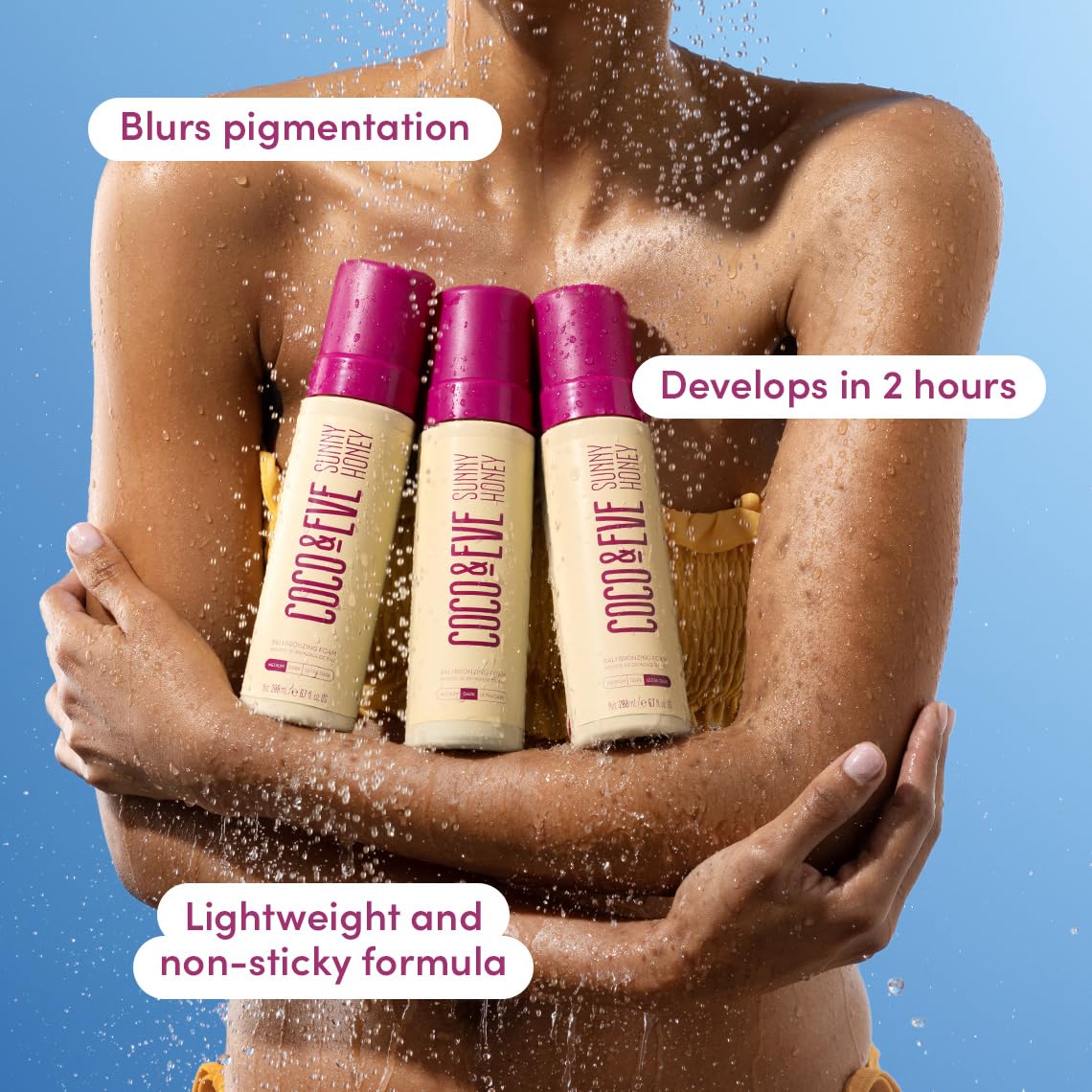 Coco & Eve Sunny Honey Bali bronceado mousse aroma tropical mango guayaba.