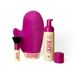 Coco & Eve Sunny Honey Bali bronceador en botella para un bronceado natural.